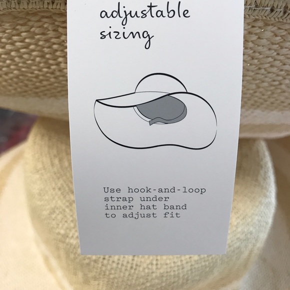 A New Day Striped Floppy Down Brim Floppy Hat - Cream S/M - Picture 2 of 5